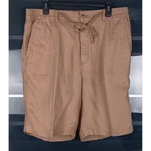 Caribbean Men's 100% Linen Shorts Beige‎ Size 38